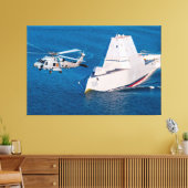 DESTROYER MET GIDDELDE MISSIE - DDG-1000 40x60 Canvas Afdruk (Insitu (Woonkamer))