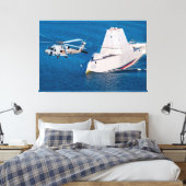 DESTROYER MET GIDDELDE MISSIE - DDG-1000 40x60 Canvas Afdruk (Insitu (Slaapkamer))