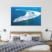 DESTROYER MET GIDDELDE MISSIE - DDG-1000 40x60 Canvas Afdruk (Insitu (Slaapkamer))