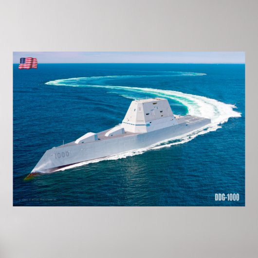 DESTROYER MET GIDDELDE MISSIE - DDG-1000 POSTER (Voorkant)