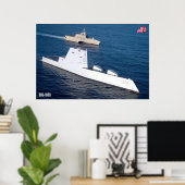 DESTROYER MET GIDDELDE MISSIE - DDG-1000 POSTER (Thuiskantoor)