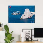 DESTROYER MET GIDDELDE MISSIE - DDG-1000 POSTER (Thuiskantoor)