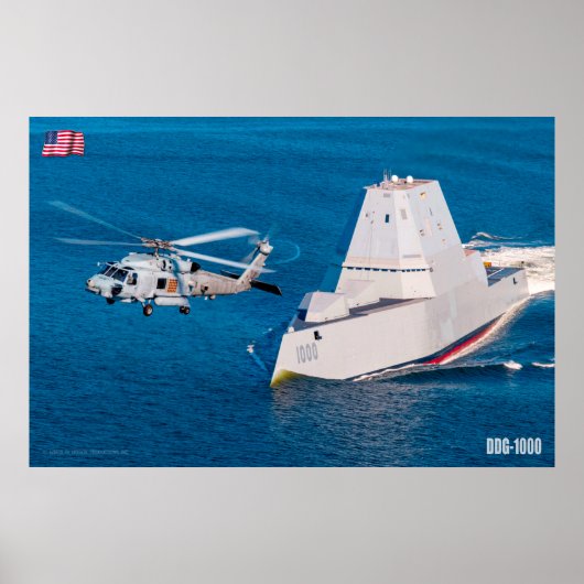 DESTROYER MET GIDDELDE MISSIE - DDG-1000 POSTER (Voorkant)