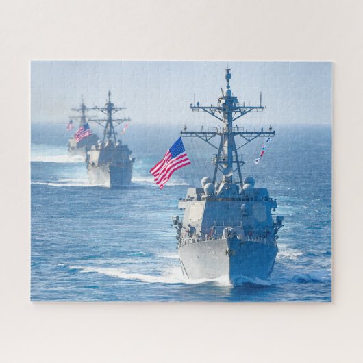 DESTROYER MET GIDDELDE MISSIE - DDG-102 (16x20 INC Legpuzzel (Horizontaal)