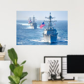 DESTROYER MET GIDDELDE MISSIE - DDG-102 POSTER (Thuiskantoor)
