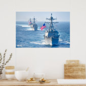 DESTROYER MET GIDDELDE MISSIE - DDG-102 POSTER (Keuken)
