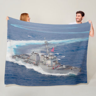 DESTROYER MET GIDDELDE MISSIE - DDG-110 FLEECE DEKEN