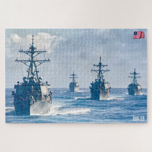 DESTROYER MET GIDDELDE MISSIE - DDG-59 (20x30 INCH Legpuzzel (Horizontaal)