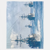 DESTROYER MET GIDDELDE MISSIE - DDG-59 FLEECE DEKEN (Voorkant)