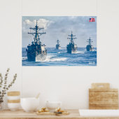 DESTROYER MET GIDDELDE MISSIE - DDG-59 POSTER (Keuken)
