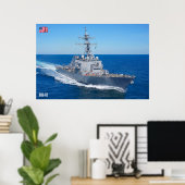 DESTROYER MET GIDDELDE MISSIE - DDG-62 POSTER (Thuiskantoor)