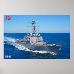 DESTROYER MET GIDDELDE MISSIE - DDG-62 POSTER