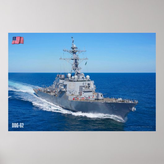 DESTROYER MET GIDDELDE MISSIE - DDG-62 POSTER (Voorkant)
