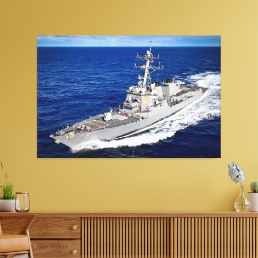 DESTROYER MET GIDDELDE MISSIE - DDG-79 40x60 Canvas Afdruk (Insitu (Woonkamer))