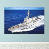 DESTROYER MET GIDDELDE MISSIE - DDG-79 40x60 Canvas Afdruk (Insitu (Houten vloer))