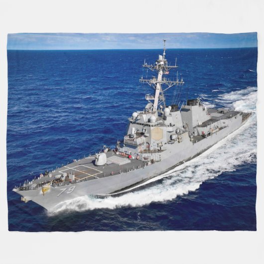 DESTROYER MET GIDDELDE MISSIE - DDG-79 FLEECE DEKEN (Voorkant (Horizontaal))