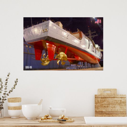 DESTROYER MET GIDDELDE MISSIE - DDG-96 POSTER (Keuken)