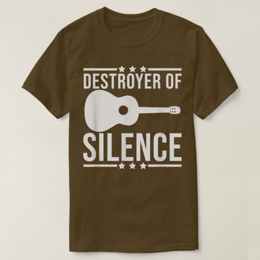 Destroyer Of Silence Guitar Saying Quote Guitarist T-shirt (Design voorkant)