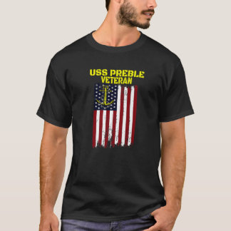 Destroyer USS Preble DLG-15 Vaderdag Veteraan T-shirt