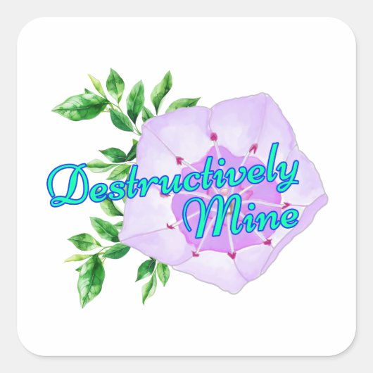 Destructief Mijnen Vierkante Sticker (Voorkant)