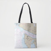 Destruction Island to Amphitrite Point Chart 18480 Tote Bag (Voorkant)