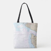 Destruction Island to Amphitrite Point Chart 18480 Tote Bag (Achterkant)