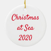 Det 4 Kerstmis op Zee Keramisch Ornament (Achterkant)