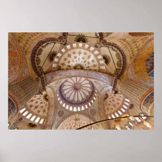 Detail Blauwe Moskee Plafond Poster (Voorkant)