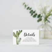 Detail Cactus White Flowers Taco over Love Informatiekaartje (Staand voorkant)