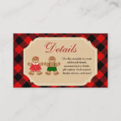 Detail Card Gingerbrood Holiday Cookie Informatiekaartje (Voorkant)