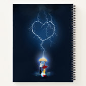 Detail from Lovehit - Couple Sharing Umbrella Notitieboek (Achterkant)