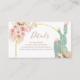 Detail Kaart Boho Cactus Pampas Grass