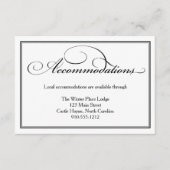 Detail-kaart voor zwarte en witte bruiloften informatiekaartje (Voorkant)