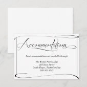 Detail-kaart voor zwarte en witte bruiloften informatiekaartje (Voorkant / Achterkant)