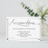 Detail-kaart voor zwarte en witte bruiloften informatiekaartje (Staand voorkant)