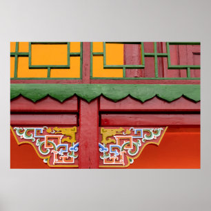 Detail kloostergebouw poster