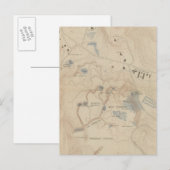 Detail Map van Mammoth Hot Springs Briefkaart (Voorkant / Achterkant)