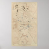 Detail Map van Mammoth Hot Springs Poster (Voorkant)