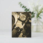 Detail motorfiets motorfiets lichte wiel motorfiet briefkaart (Staand voorkant)