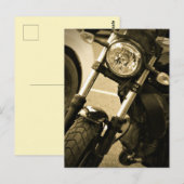 Detail motorfiets motorfiets lichte wiel motorfiet briefkaart (Voorkant / Achterkant)