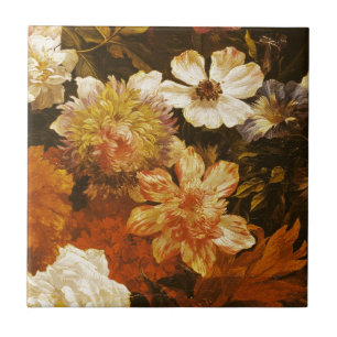 Detail of Flowers (olie op canvas) Tegeltje