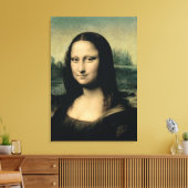 Detail of the Mona Lisa, c.1503-6 Canvas Afdruk (Insitu (Woonkamer))
