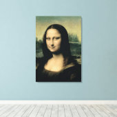 Detail of the Mona Lisa, c.1503-6 Canvas Afdruk (Insitu (Houten vloer))