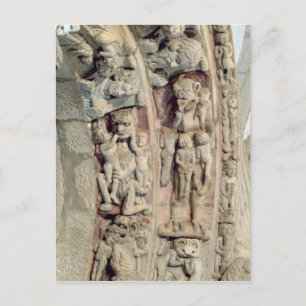 Detail of the Portico De la Gloria Briefkaart