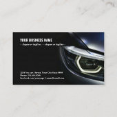 Detail op een van de koplampen van de moderne auto visitekaartje (Achterkant)