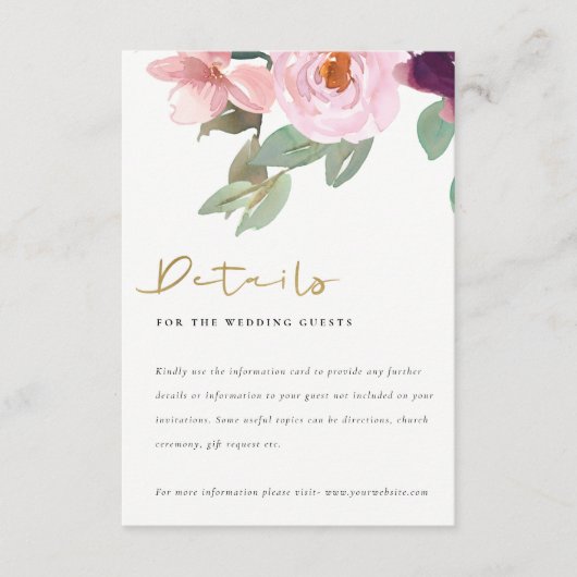 DETAIL OVER DE BLOEDWEDING VAN DE WATERVERF VAN BL INFORMATIEKAARTJE (Voorkant)