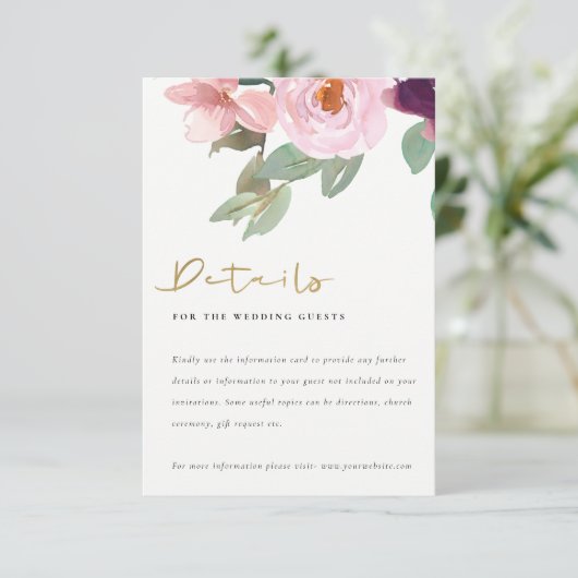 DETAIL OVER DE BLOEDWEDING VAN DE WATERVERF VAN BL INFORMATIEKAARTJE (Staand voorkant)