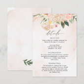 Detail Peony en Gold Flowers Informatiekaartje (Voorkant / Achterkant)