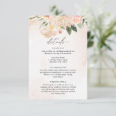 Detail Peony en Gold Flowers Informatiekaartje (Staand voorkant)