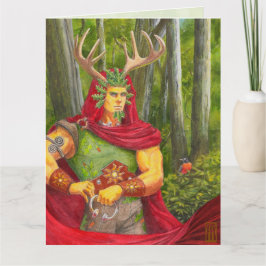 Detail-portret van de Keltische eikenkoning Kaart